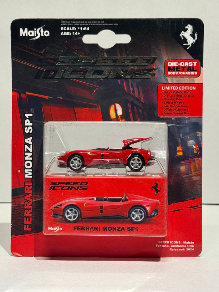 Ferrari Monza SP1 Red Die-Cast Model Car | Premium Luxury Sports Car Collectible Toy