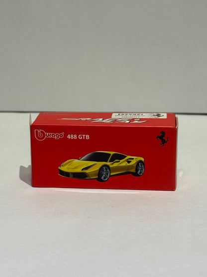Ferrari 488 GTB Yellow Die-Cast Model Car | Premium Sports Car Collectible Toy