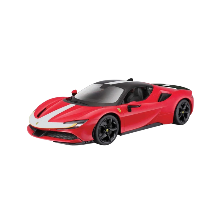Ferrari SF90 Stradale Assetto Fiorano Red & White Die-Cast Model Car | Premium Hypercar Collectible Toy