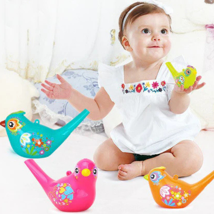 Colour Changing Bird Whistle Green Toy | Musical Water Bird Whistle for Kids