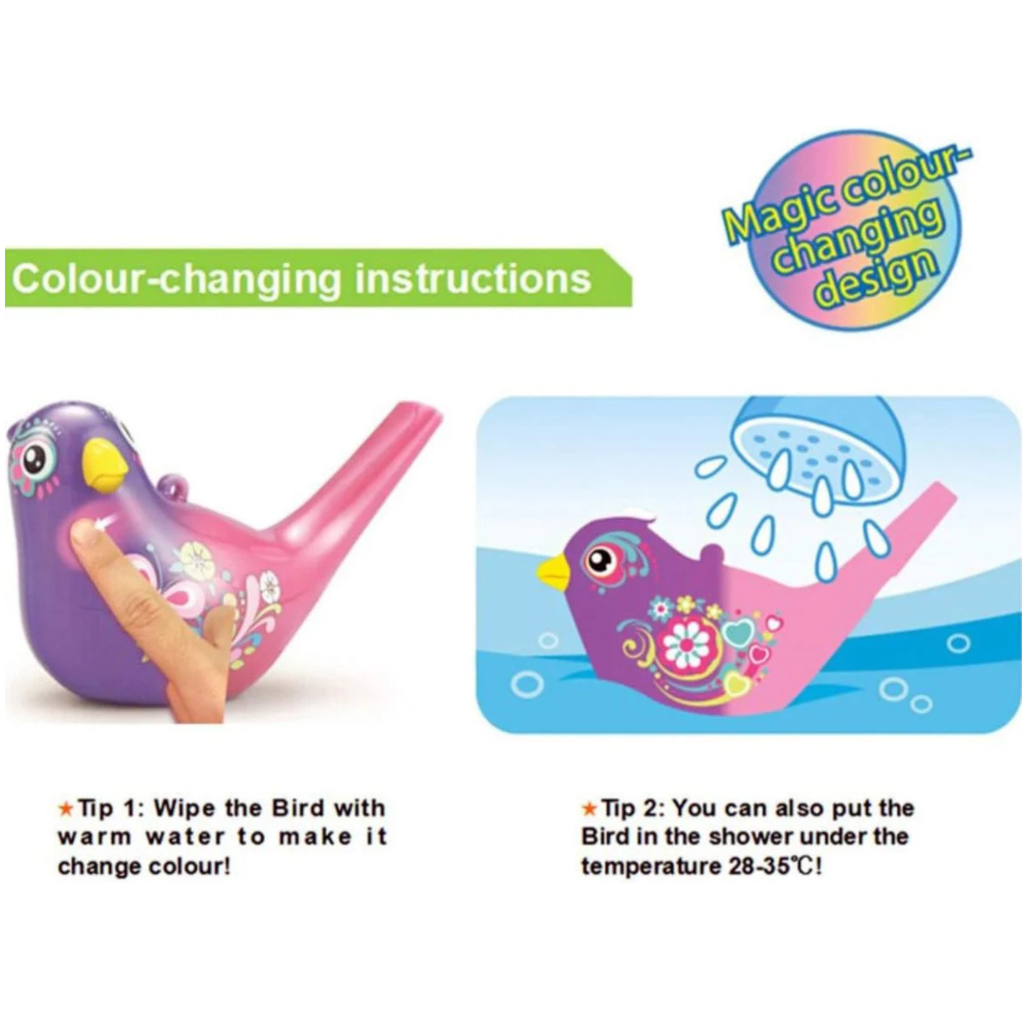 Aqua Water Bird Whistle Toy | Colorful Musical Water Bird for Kids