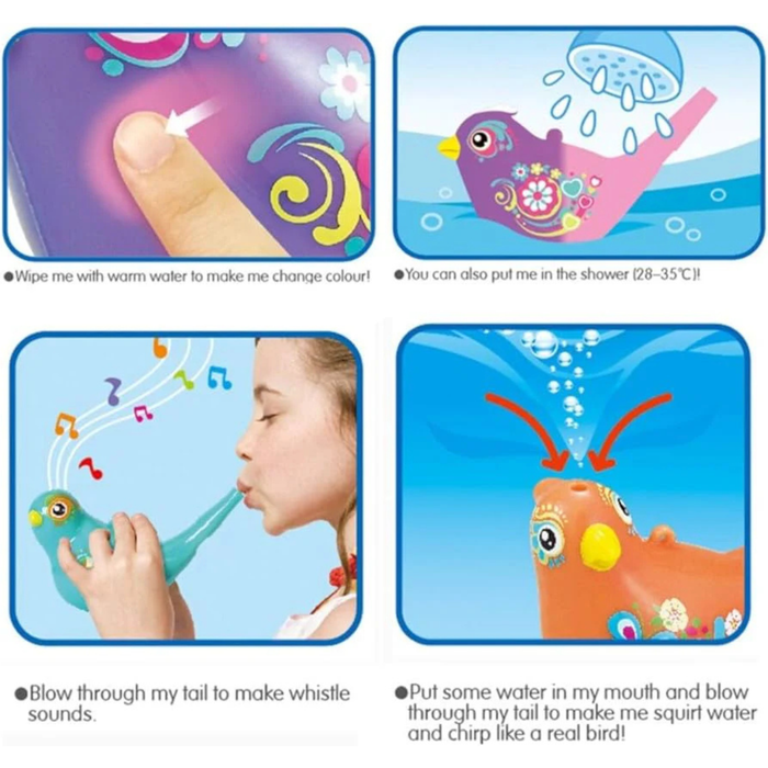 Aqua Water Bird Whistle Toy | Colorful Musical Water Bird for Kids