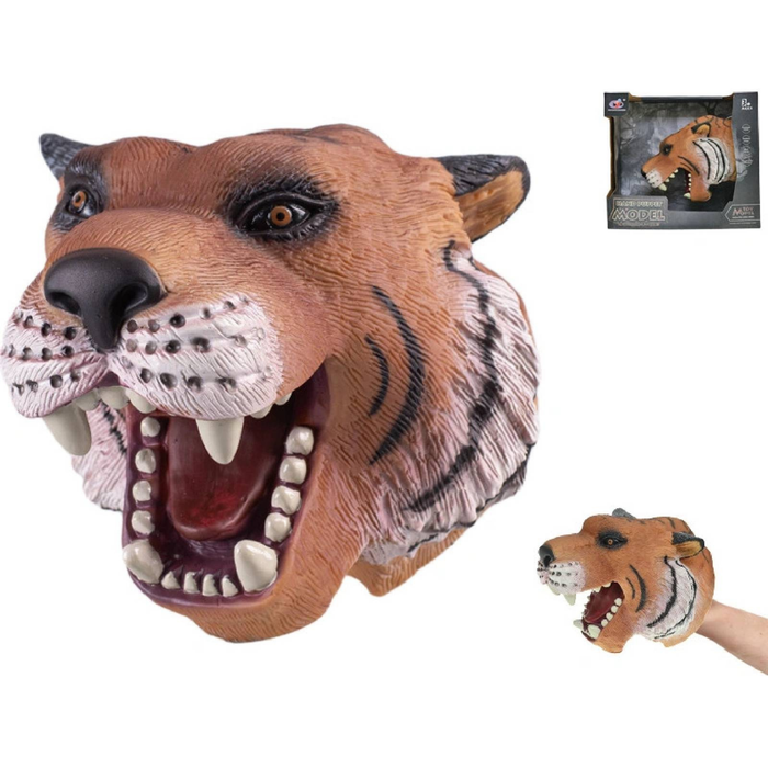 ZHONGJIEMING Tiger Hand Puppet | Soft Plush Animal Hand Puppet Toy for Kids