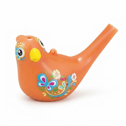 Colour Changing Bird Whistle Orange Toy | Musical Water Bird Whistle for Kids